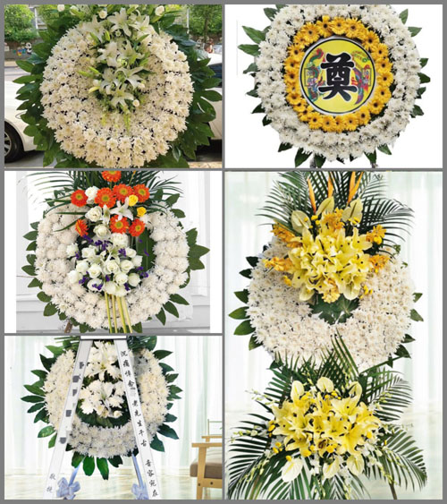 山东青岛胶州市杜村镇车家孝源村花圈速递